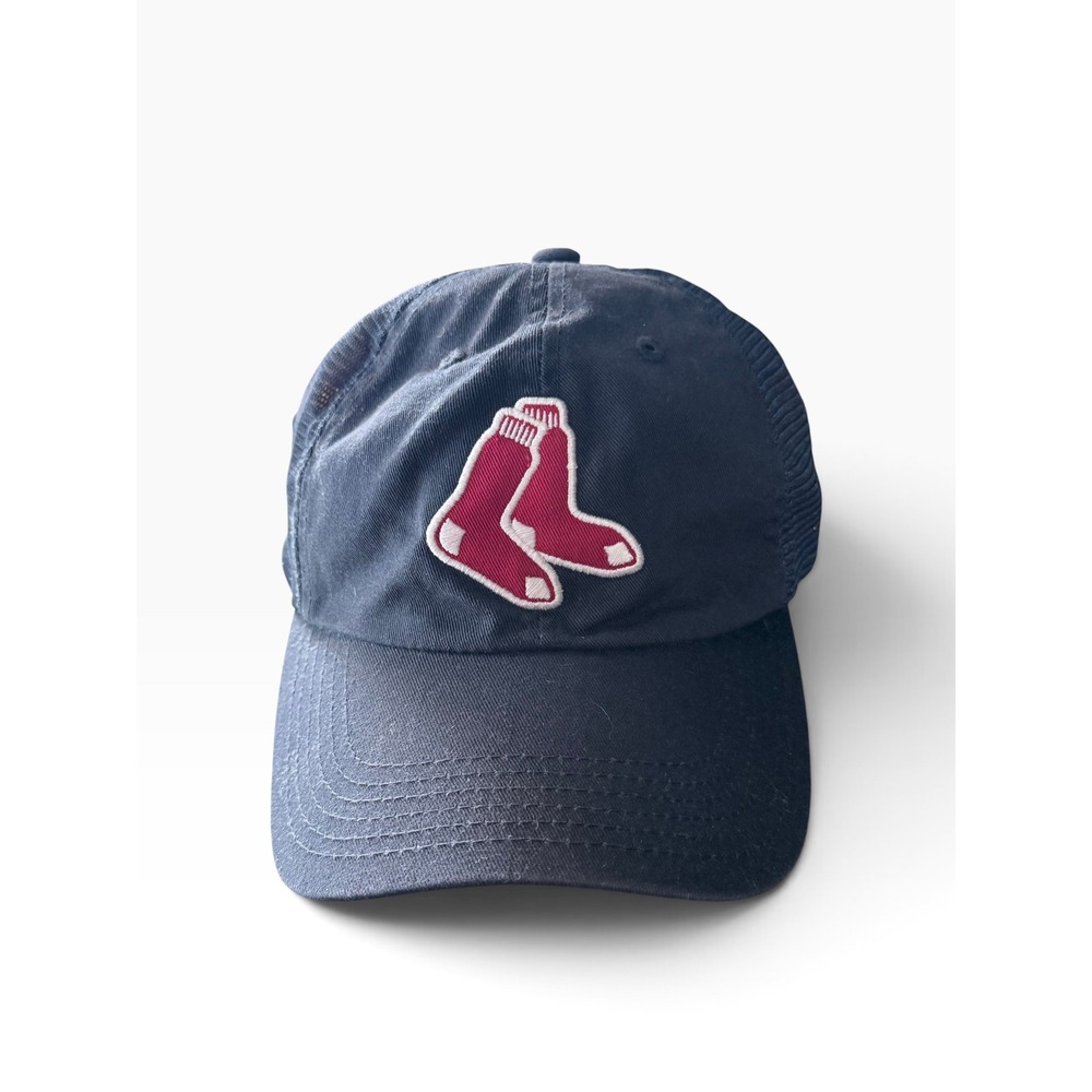 Boston Red Sox MLB Baseball Cap Navy Blue Mesh Hat Snapback Adjustable